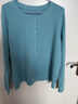 恒源祥【女裝】100羊毛針織開(kāi)衫外套女秋冬新款氣質(zhì)顯瘦外搭毛衣 湖藍色 L 110-125斤 曬單實(shí)拍圖