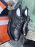 老人頭棉鞋男真皮頭層牛皮運動(dòng)休閑男鞋2025秋冬加絨保暖軟底高幫雪地靴 黑色 加絨 38 曬單實(shí)拍圖