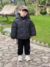 G.duck兒童羽絨棉服男童冬裝2025新款洋氣寶寶冬季棉襖加厚保暖棉衣外套 黑色 130 （建議身高120cm 8-9歲）cm 曬單實(shí)拍圖