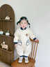 蒙黛莉（MINGDAILI）嬰兒棉服外出冬季寶寶連體衣新生兒衣服嬰幼兒冬裝加絨夾棉爬爬服 白色 73cm 曬單實(shí)拍圖