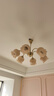 歐普照明;OPPLE法式鈴蘭花朵吊燈美式復古餐廳現(xiàn)代簡約奶油風客廳溫馨臥室全銅燈 包安裝 A款-全銅5頭（配送全光譜光源） 曬單實拍圖