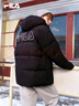 FILA 斐樂(lè )官方男士羽絨服2025冬季新款時(shí)尚休閑寬松保暖連帽外套 正黑色-BK 3XL 190/108A/XXXL 曬單實(shí)拍圖