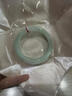 老坑翡翠手鐲緬甸玉手鐲女款平安鐲冰種淺綠油青飄花玉鐲子正圈 圈口55-56mm 曬單實(shí)拍圖