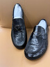 維絲圖西 VISTURSI品牌頭層牛皮豆豆鞋男士透氣皮鞋真皮時(shí)尚一腳蹬日常休閑樂(lè )福鞋 黑色 41 曬單實(shí)拍圖