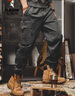 啄木鳥(niǎo)（TUCANO）美式復古工裝褲子男2025秋裝新款寬松直筒潮牌束腳男士加絨休閑褲 卡其 3XL 適合180-200斤 曬單實(shí)拍圖