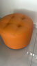 孜度小凳子家用矮凳軟坐墩圓形沙發(fā)凳皮墩凳門(mén)口換鞋凳客廳小皮凳時(shí)尚 橙色 28cm 高（直徑36cm）】 曬單實(shí)拍圖