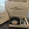 蔻馳（COACH）【品牌直供】男士雙扣頭腰帶禮盒 38MM 灰黑色CW362 曬單實(shí)拍圖