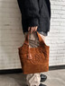 CASSILE卡思樂(lè )手提包女2025植鞣羊皮高級感輕奢斜挎包反絨皮水桶包 可可棕 曬單實(shí)拍圖