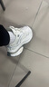 361°女鞋老爹鞋愛(ài)心鞋秋冬季新款革網(wǎng)厚底增高寬楦潮流百搭復古休閑鞋 羽毛白/銀白色 38 曬單實(shí)拍圖