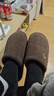 名創(chuàng  )優(yōu)品（MINISO）棉拖鞋男士秋冬新款室內居家用防滑地板拖女深棕色 44-45 曬單實(shí)拍圖