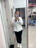 晨芙加絨襯衫女長(cháng)袖職業(yè)裝氣質(zhì)修身正裝前臺工作服保暖內搭打底白襯衣 單件白色加絨襯衫 2XL 建議120-130斤 曬單實(shí)拍圖