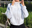 耐克NIKE女子立領(lǐng)夾克 防潑水 短款外套HJ1000-100白 S 曬單實(shí)拍圖