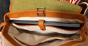 裘真【宋佳同款】植鞣羊皮信使雙肩包大容量上班通勤休閑背包新款 焦糖色-大號暫不預售 曬單實(shí)拍圖