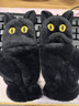 途尊貓咪高顏值新款冬季超萌可愛(ài)卡通加厚防寒保暖翻蓋毛絨手套 【黑貓】翻蓋毛絨手套 曬單實(shí)拍圖