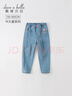 戴維貝拉（DAVE＆BELLA）童裝女童牛仔褲兒童服裝女孩休閑褲中大童長(cháng)褲春秋新款大童褲子 牛仔藍DK1231910-N 130 cm（建議身高120-130cm） 曬單實(shí)拍圖