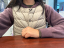 無(wú)印良品（MUJI）女式 輕量羽絨便攜式 背心 馬甲馬夾女款冬季內膽保暖女裝 淺米色 M (160/84A) 曬單實(shí)拍圖