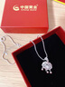 中國黃金（CHINA GOLD）足銀平安鎖項鏈男女款福字長(cháng)命鎖銀鎖吊墜節日生日禮物送女友寶寶 平安鎖項鏈 曬單實(shí)拍圖