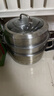 炊大皇304不銹鋼三層蒸鍋家用復合底湯鍋蒸饅頭包子可視可立高拱蓋34cm 曬單實(shí)拍圖