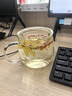 富光花茶杯 男女士茶水分離杯子 雙層辦公泡茶玻璃杯帶把高硼硅水杯 曬單實(shí)拍圖