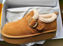 百麗（Belle）雪頂咖啡絨面勃肯鞋女2025冬新加絨保暖休閑毛毛鞋B2966DM5 棕色-毛里 37 曬單實(shí)拍圖