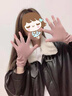 skingcond日本半指手套女冬季2026新款天德絨防寒薄款五指半截露指學(xué)生保暖 黑色+灰色【2件裝】 均碼 曬單實(shí)拍圖