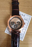 時(shí)尚新款三眼六針商務(wù)男士高端手表帶日歷非機械石英機芯送朋友 【日歷款】咖帶金面 曬單實(shí)拍圖