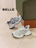 百麗厚底舒適老爹鞋女學(xué)生新款輕量運動(dòng)休閑鞋B4P1DCM5 灰鈷藍 36 曬單實(shí)拍圖