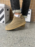 公羊棉鞋男冬季新款戶(hù)外加絨加厚皮毛一體雪地靴男軟底防滑保暖板鞋男 土黃色 【加絨款】 41 曬單實(shí)拍圖