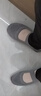 巧丂飛織輕便休閑鞋子春秋季女士媽媽中老年人北京布鞋一腳蹬百搭軟底 灰綠 38 偏小半碼 曬單實(shí)拍圖