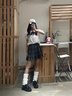 斐月伽堆堆襪套冬季女毛絨襪子小腿襪加絨加厚中筒襪日系jk搭配雪地靴 混色 【黑色+白色】 2雙 均碼 曬單實(shí)拍圖