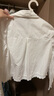 UR2025秋季新款女裝時(shí)尚休閑刺繡花邊長(cháng)袖開(kāi)襟襯衫UYU250083 本白 S 曬單實(shí)拍圖