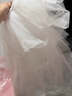 鹿珊伍新娘頭紗婚紗頭飾抓泡云朵蓬蓬紗白色韓式領(lǐng)證登記拍照道具高級感 白色云朵抓紗【約80cm】 曬單實(shí)拍圖