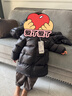 保姆鵝 兒童羽絨服寶寶中長(cháng)款羽絨服男童面包服女童加厚羽絨服[NM2128] 炭黑 110 曬單實(shí)拍圖