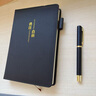 嘉然恒 筆記本本子a5商務(wù)記事本簡(jiǎn)約加厚日記本辦公文具用品皮面綁帶本子工作會(huì )議記錄本子可定制 黑色 曬單實(shí)拍圖