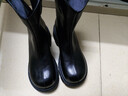 他她（TATA）女靴子2025冬季彈力靴加絨時(shí)裝靴顯瘦增高短靴子CE401DZ5 黑色 37 曬單實(shí)拍圖