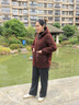 啄木鳥(niǎo)媽媽冬裝顆粒絨外套連帽加絨加厚棉衣新款中老年女裝羊羔絨開(kāi)衫 咖色 2XL 建議110斤-120斤 曬單實(shí)拍圖