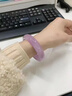 老坑緬甸翡翠處理手鐲玉鐲紫羅蘭手鐲子冰糯種紫羅蘭玉鐲子送媽媽 55mm 曬單實(shí)拍圖