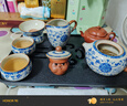 兮元記青花汝窯大西施茶壺泡茶單壺單個(gè)高檔家用滿(mǎn)花描金琺瑯彩功夫茶具 繁花汝窯茶壺+2個(gè)禪定杯 曬單實(shí)拍圖
