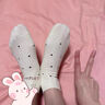 Warrior襪子女純色波點(diǎn)中筒棉襪秋冬日系ins簡(jiǎn)約短襪無(wú)骨抗菌女襪不掉跟 奶白波點(diǎn)+黑波點(diǎn)+灰波點(diǎn) 【7A抑菌】 3雙 均碼 曬單實(shí)拍圖