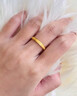 自由說(shuō)三生三世滿(mǎn)天星古法素圈戒指環(huán)女仿沙金情侶款對戒生日禮物送女友 戒指默認發(fā)7號，其他尺寸備注 曬單實(shí)拍圖