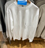 優(yōu)衣庫【狂歡價(jià)】男裝女裝柔軟圓領(lǐng)T恤/休閑長(cháng)袖上衣479783 00 白色 M /170/92A 曬單實(shí)拍圖