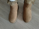 百麗（Belle）戶(hù)外雪地靴女商場(chǎng)同款保暖加絨短靴C1W1DDD4 卡其色 38 (240mm) 曬單實(shí)拍圖
