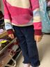 安奈兒童裝女童全腰牛仔夾褲2025冬新款 深藍牛仔 130 曬單實(shí)拍圖