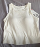 優(yōu)衣庫女裝Bra短背心/加杯背心辣妹風(fēng)條紋拼色帶胸墊新款473989 00 白色 L /165/95 曬單實(shí)拍圖