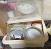 名創(chuàng  )優(yōu)品（MINISO）廚房碗筷餐具收納盒碗碟盤(pán)收納置物架母嬰帶瀝水廚房碗柜置物架 奶油白【約7-8人|品牌優(yōu)選】 曬單實(shí)拍圖
