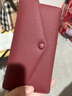 班亞奴錢(qián)包女真皮長(cháng)款2025新款皮夾軟皮精致高檔錢(qián)夾卡包一體小巧手拿包 酒紅色（頭層牛皮）防盜刷 曬單實(shí)拍圖