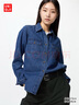 優(yōu)衣庫女裝牛仔工裝襯衫/長(cháng)袖水洗產(chǎn)品外套通勤休閑480004 67 海藍色 L /160/88A 曬單實(shí)拍圖
