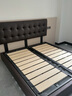 冰雨華夫格薄床頭真皮床小戶(hù)型主臥床齊邊省空間軟包床高箱儲物床 床+【適中】七星級舒適乳膠床墊+1柜 1.8*2m框架床【15cm加寬靜音床板】 曬單實(shí)拍圖