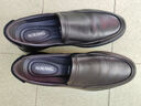 奧康（Aokang）官方春秋季流行商務(wù)休閑皮鞋男士舒適百搭一腳蹬鞋子男黑42碼 曬單實(shí)拍圖
