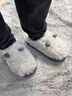 貓力包根棉拖鞋男士冬季新款室內家居保暖包跟毛絨踩屎感情侶棉鞋男款 灰色 42-43 正碼【內長(cháng)265MM】 曬單實(shí)拍圖